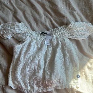 Off the shoulder lace top